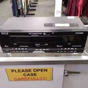Pyle PT-649D Dual Cassette Deck - Black